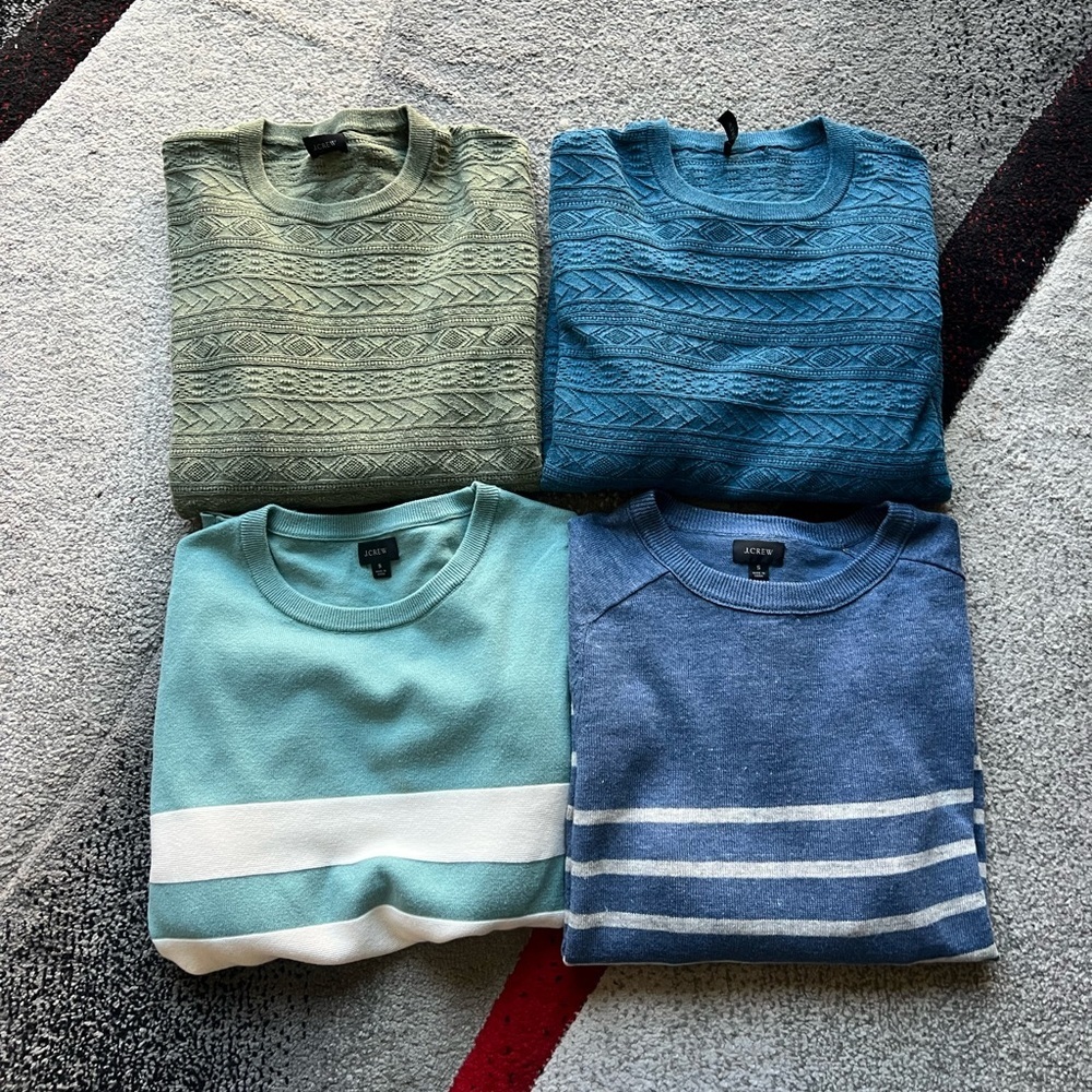 J.Crew Assorted Men’s Crewneck Sweaters Bundle 4PC - Picture 1 of 13